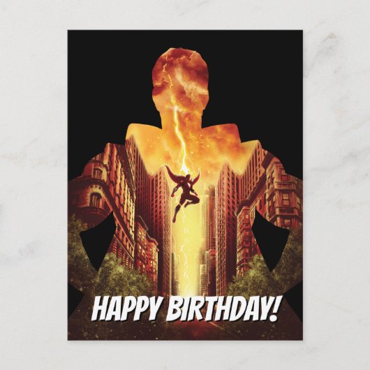 Carte Postale SHAZAM ! | Shazam Sunset Silhouette (Devant)