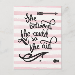 Carte Postale she believed she could so she did
