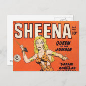 Carte Postale Sheena : Jungle Woman Comic book (Devant / Derrière)