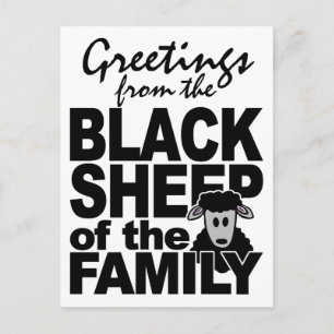 Carte postale SHEEP NOIR, personnaliser