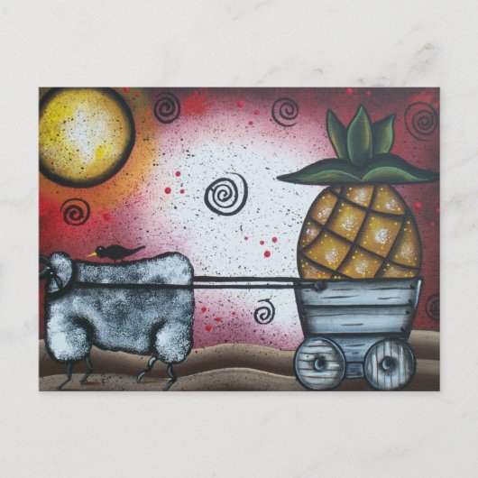 Carte Postale Sheep Wagon, Par Lori Everett (Devant)