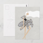 Carte Postale Sheer Motion Muse Glam Fashion Art (Devant / Derrière)