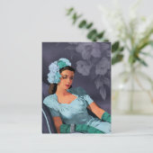 Carte Postale Sheila - 1940s Evening Wear in Turquoise and Blue (Debout devant)