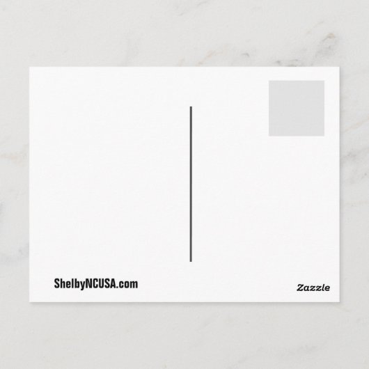 Carte postale Shelby NC (Dos)