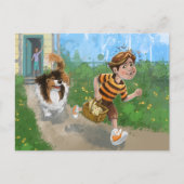 Carte Postale Sheldon et Davie Aventure (Devant)