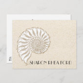 Carte postale Shell élégante (Devant / Derrière)