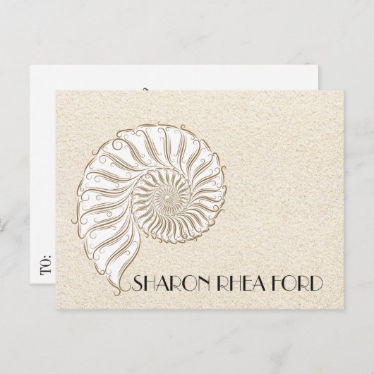 Carte postale Shell élégante (Devant / Derrière)