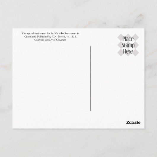 Carte Postale Shell Oysters Vintage Advertisement (Dos)