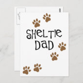 Carte Postale Sheltie papa (Devant / Derrière)