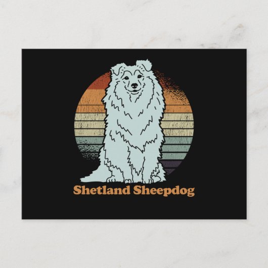 Carte Postale Sheltie Shetland Sheepdog | Abris pour chien (Devant)