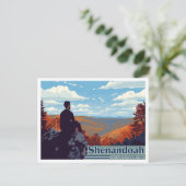 Carte Postale Shenandoah Skyline Drive Fall Art (Debout devant)