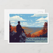 Carte Postale Shenandoah Skyline Drive Fall Art (Devant / Derrière)