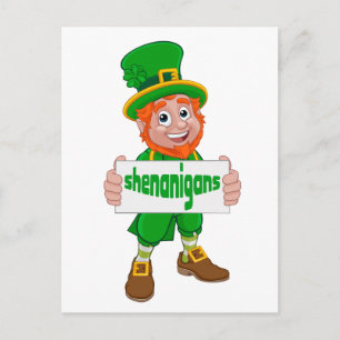 Carte Postale Shenanigans St. Patrick's Day Leprechaun St Pattys