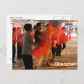 Carte Postale Shenzhen, Chine - Danses éventails (Devant / Derrière)