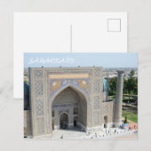 Carte Postale Sher-Dor Madrasah à Samarkand (Devant / Derrière)