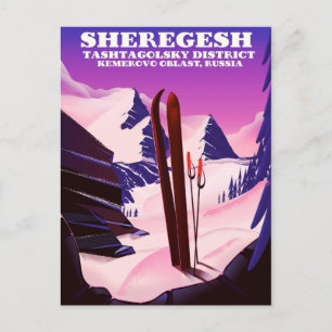 Carte Postale Sheregesh, oblast de Kemerovo Russie impression de