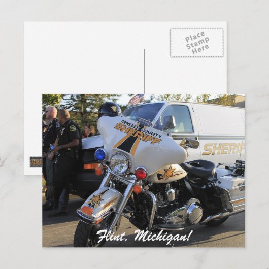Carte Postale Sherriff du comté de Genesee (Devant / Derrière)