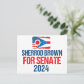 Carte Postale Sherrod Brown pour l'élection du Sénat 2024 drapea (Debout devant)
