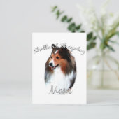 Carte Postale Shetland Sheepdog (sable) Maman 2 (Debout devant)