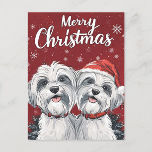 Carte Postale Shi Tzu Joyeux Noël