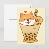 Carte Postale Shiba Boba (Devant / Derrière)