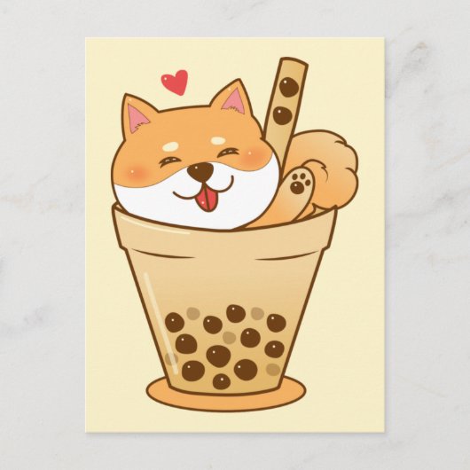 Carte Postale Shiba Boba (Devant)
