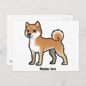 Carte Postale shiba inu (Devant / Derrière)