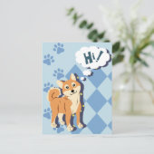 Carte Postale Shiba Inu (Debout devant)