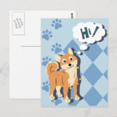 Carte Postale Shiba Inu (Devant / Derrière)