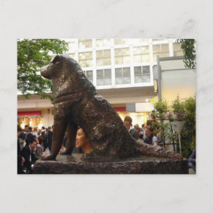 Carte Postale shibuya hachiko assis