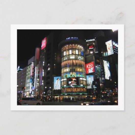 Carte Postale Shibuya la nuit. (Devant)