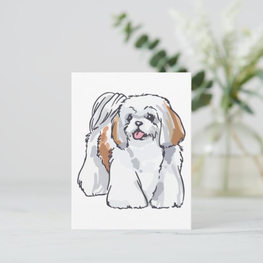 Carte Postale Shih Tzu (Debout devant)