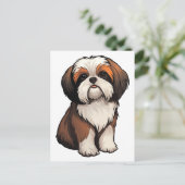 Carte Postale Shih Tzu (Debout devant)