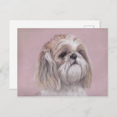 Carte postale Shih tzu Dog Art (Devant / Derrière)