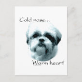 Carte Postale Shih Tzu Froid Nez Chaud Coeur (Devant)