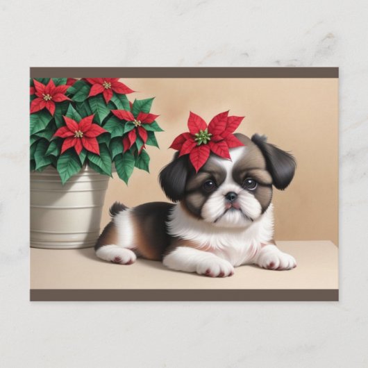 Carte postale Shih Tzu Holiday (Devant)