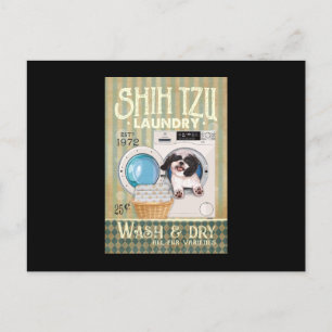 Carte Postale Shih Tzu Lover Cute Shih Tzu Lave-linge Chien