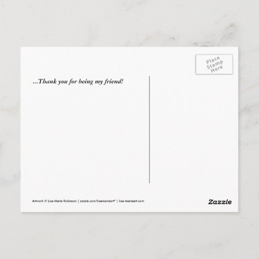 Carte postale Shih Tzu Puppy Merci (Dos)