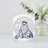 Carte postale Shih Tzus Blue Willow (Debout devant)