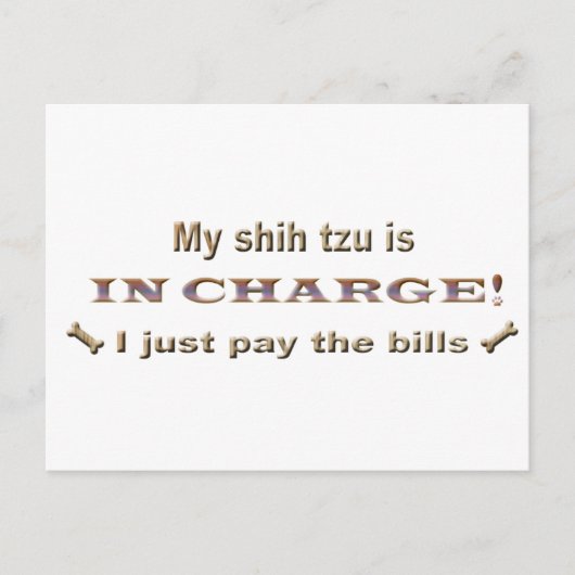 Carte Postale shihtzu (Devant)