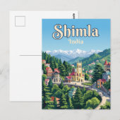 Carte Postale Shimla Inde (Devant / Derrière)