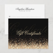 Carte Postale Shimmering Gold Parties scintillant Black cadeau c (Devant / Derrière)