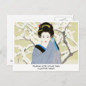 Carte Postale Shimura Tatsumi Deux Sujets Femmes Japonaises Neig (Devant / Derrière)