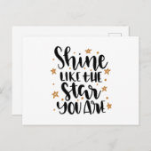 Carte Postale Shine like the Star you (Devant / Derrière)
