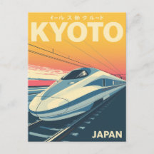 Shinkansen au coucher du soleil à Kyoto