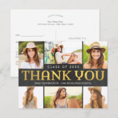 Carte Postale Shiny Collage Moderne Merci de diplôme (Devant / Derrière)