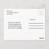 Carte Postale Shiny Navy Blue and Gold Photo Graduation (Dos)