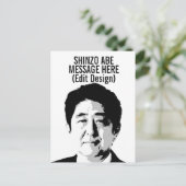 CARTE POSTALE SHINZO ABE PERSONNALISÉ (Debout devant)