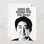 CARTE POSTALE SHINZO ABE PERSONNALISÉ (Devant / Derrière)