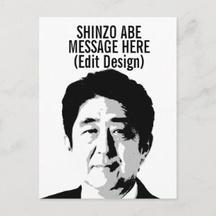 CARTE POSTALE SHINZO ABE PERSONNALISÉ